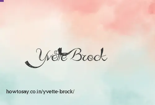 Yvette Brock