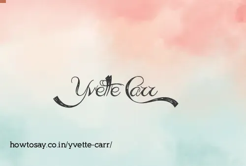 Yvette Carr