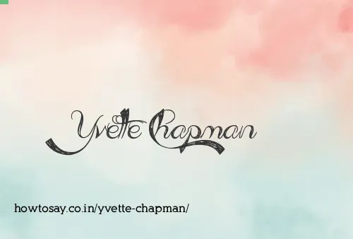 Yvette Chapman