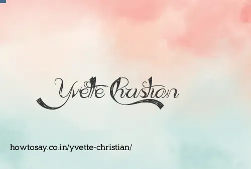 Yvette Christian