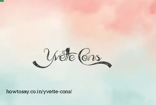 Yvette Cons