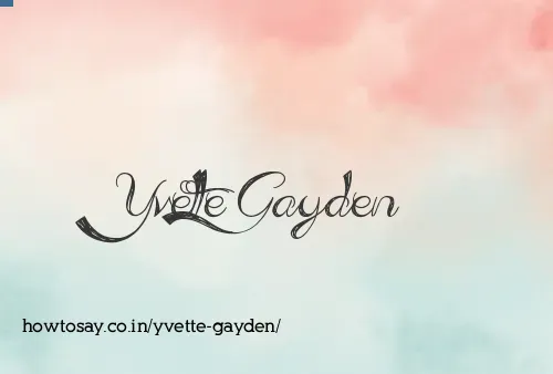 Yvette Gayden