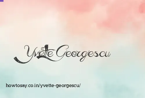Yvette Georgescu