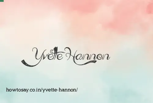 Yvette Hannon