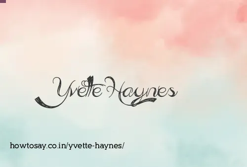 Yvette Haynes