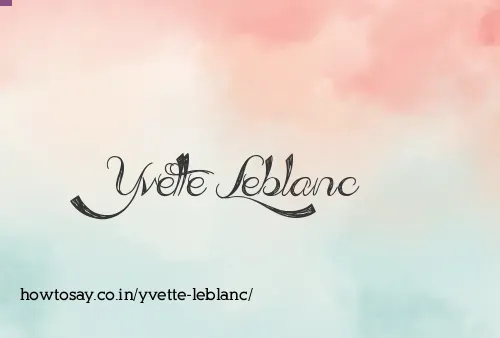 Yvette Leblanc