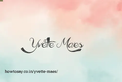 Yvette Maes