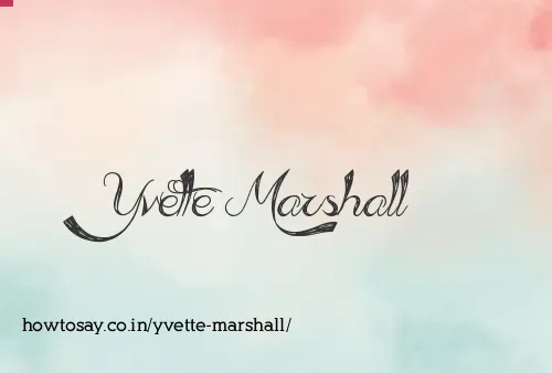 Yvette Marshall