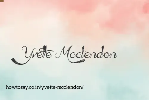 Yvette Mcclendon