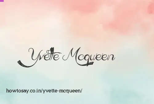 Yvette Mcqueen