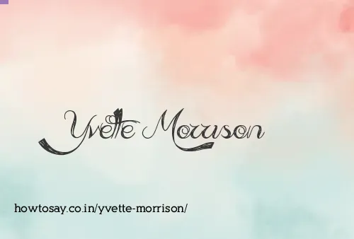 Yvette Morrison