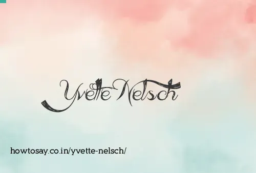 Yvette Nelsch