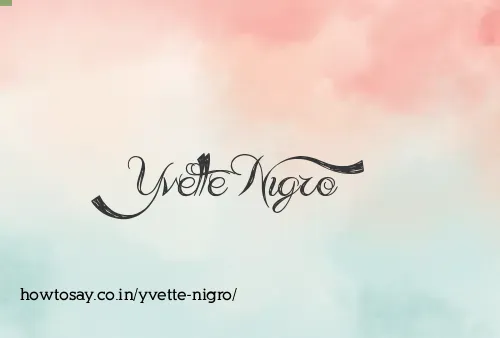 Yvette Nigro