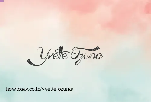Yvette Ozuna
