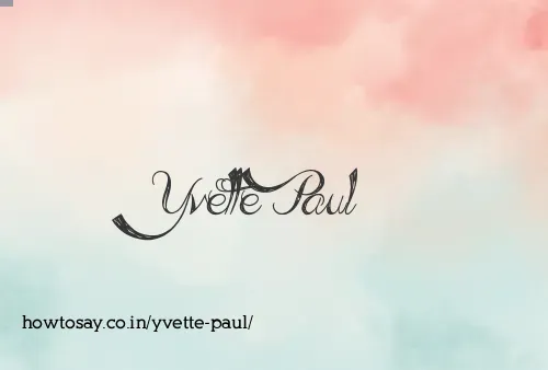 Yvette Paul
