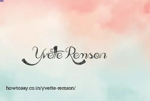 Yvette Remson