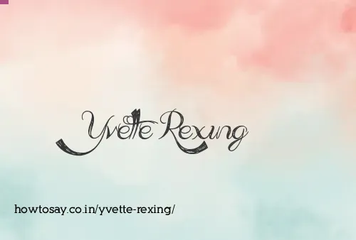 Yvette Rexing