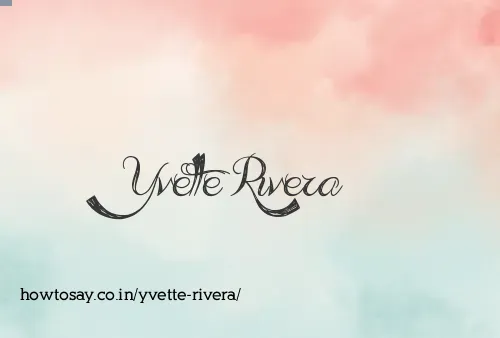Yvette Rivera