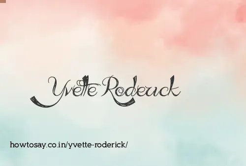 Yvette Roderick