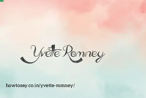 Yvette Romney