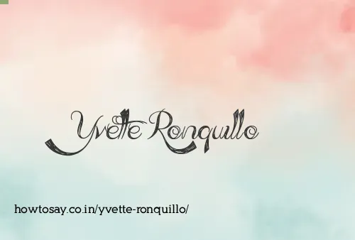 Yvette Ronquillo
