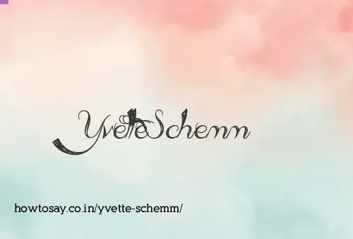 Yvette Schemm