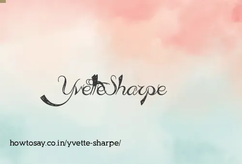 Yvette Sharpe