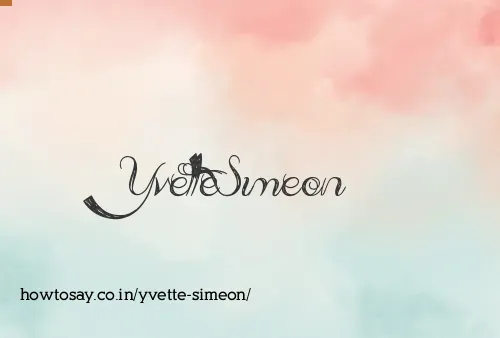 Yvette Simeon