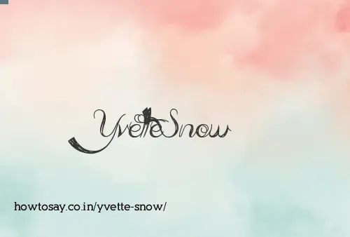 Yvette Snow