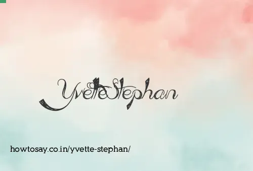 Yvette Stephan