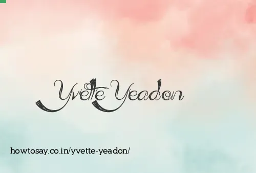 Yvette Yeadon