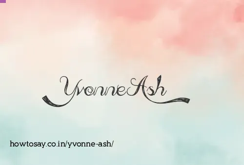 Yvonne Ash