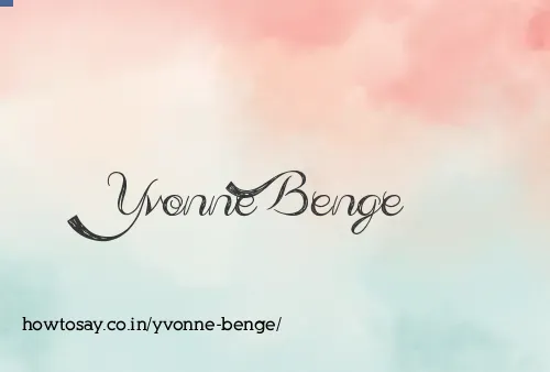 Yvonne Benge