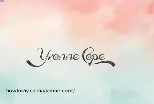 Yvonne Cope