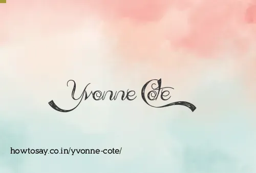 Yvonne Cote