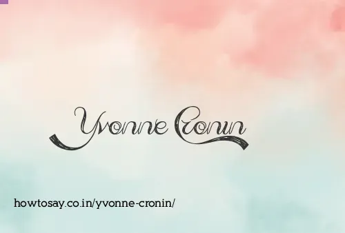 Yvonne Cronin