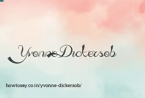 Yvonne Dickersob