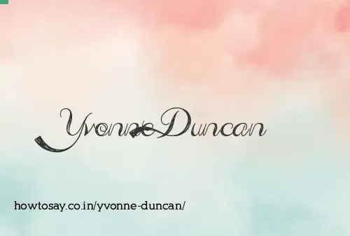 Yvonne Duncan