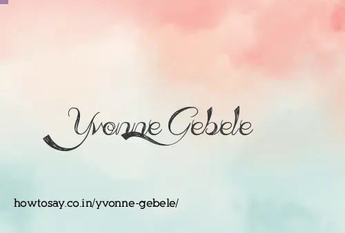 Yvonne Gebele