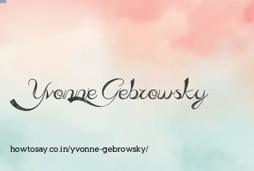 Yvonne Gebrowsky