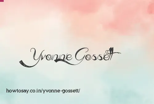 Yvonne Gossett