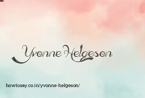 Yvonne Helgeson
