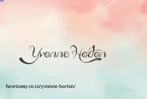 Yvonne Horton