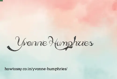 Yvonne Humphries