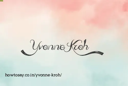 Yvonne Kroh