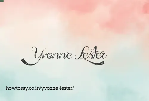 Yvonne Lester