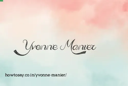 Yvonne Manier