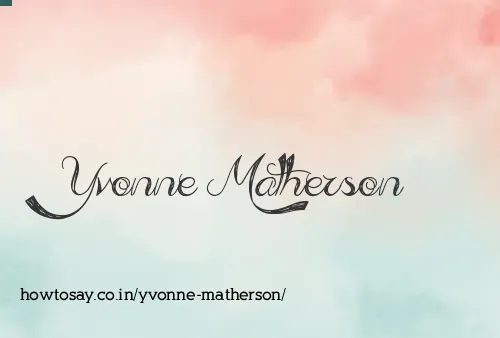 Yvonne Matherson