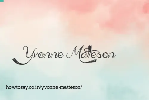 Yvonne Matteson