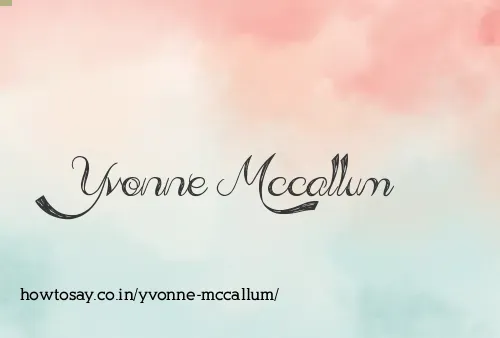 Yvonne Mccallum